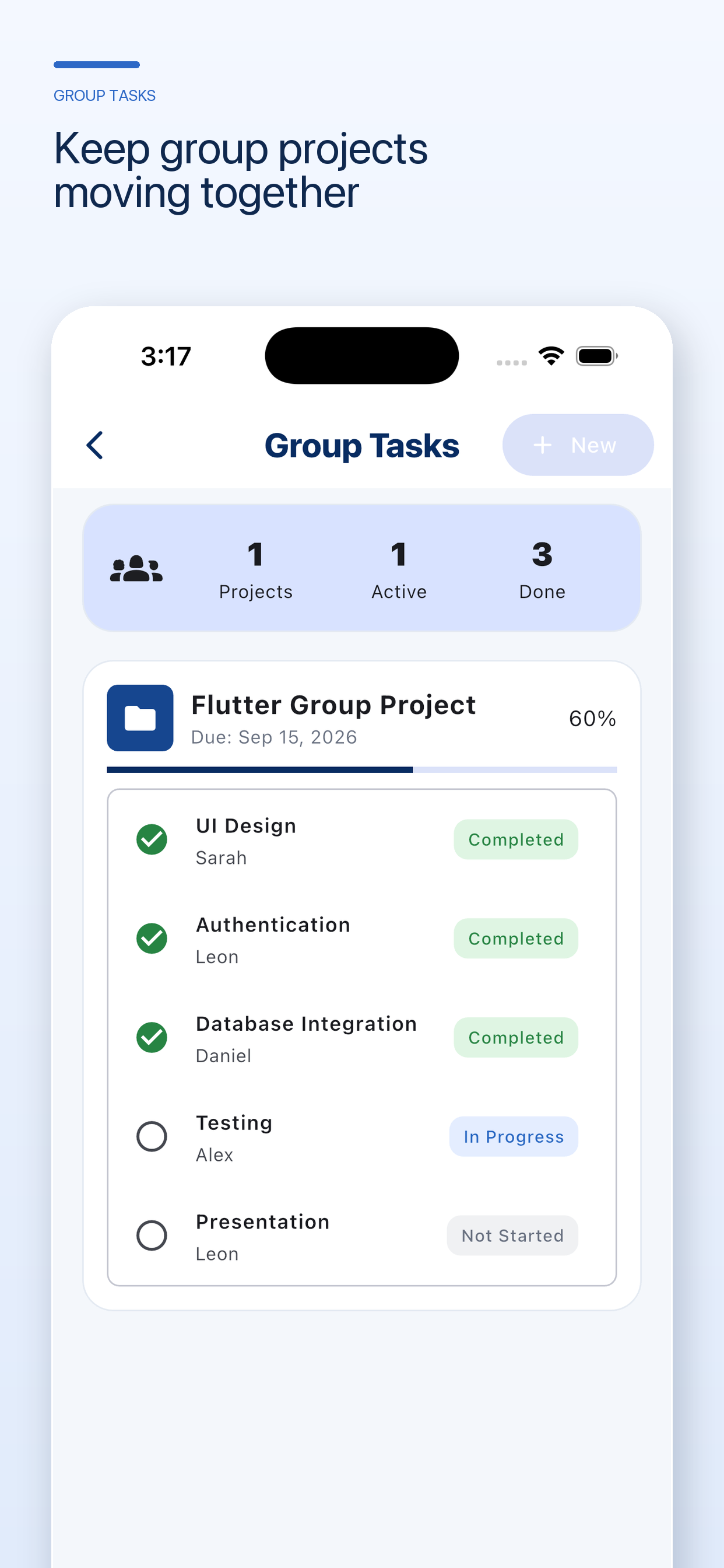 EduTrack group task tracker