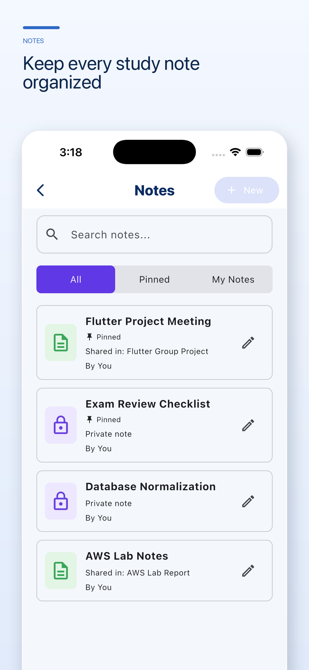 EduTrack notes library